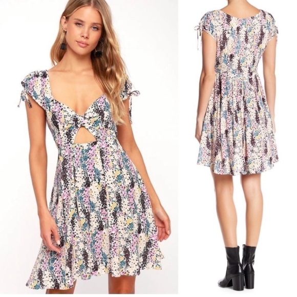 Free People Miss Right Mini Cut Out Dress Sz M - Picture 1 of 8
